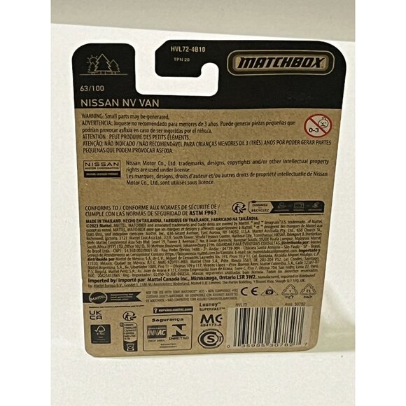 Matchbox Nissan NV Van Long Card Diecast 1:64 “LA Tours & Adventures” 2024 - Picture 2 of 4